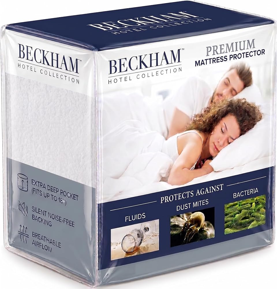 Waterproof Mattress Protector, Hotel-Grade Cotton Blend — King
