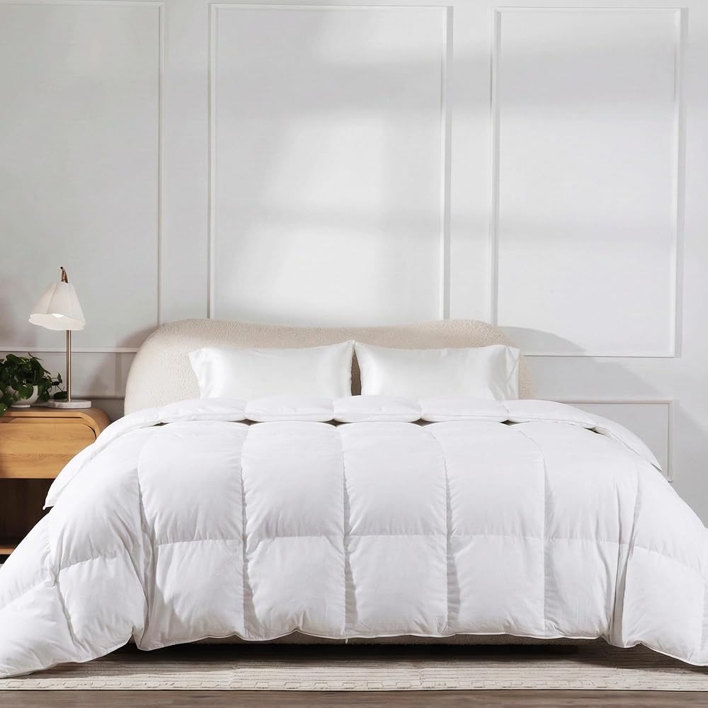 Feather Down Comforter, King/Cal King — 400TC Cotton Blend, Baffle Box
